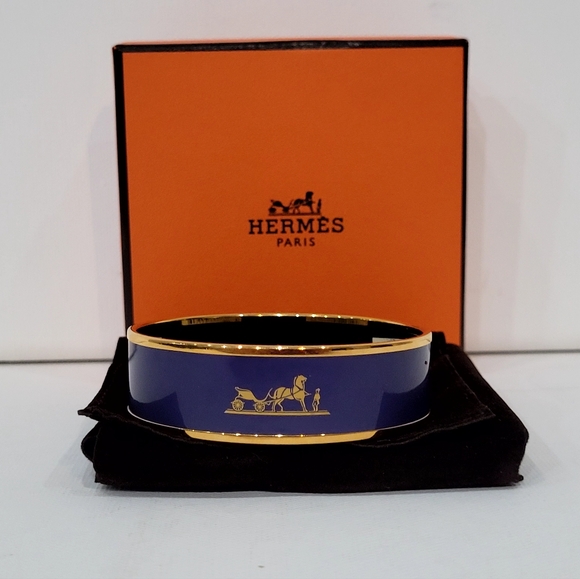Hermes Jewelry - HERMES Bracelet, Caleche Enamel, NEW 62mm